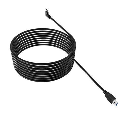 Quest VR 헤드셋용 증폭기가 있는 USB 3.0 링크 케이블에 16피트 Type-C, No 릴레이 증폭기, 16ft 5m, 플라스틱