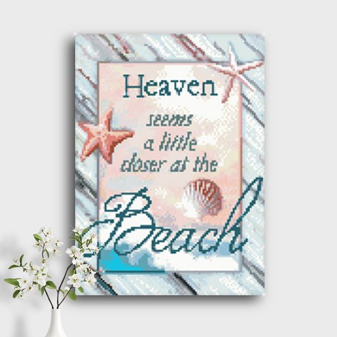 오늘의오브제 DIY 보석십자수 캔버스형 40x30cm, A1_14_Heaven, 1개