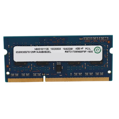 DDR3L 4기가바이트 인 1600MHz 노트북 메모리 램 1.35V SO-DIMM 204Pins DDR3 노트북 RAM, 푸른, 하나