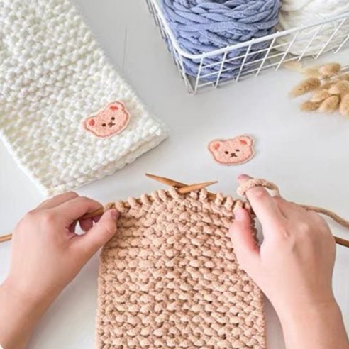 디자이어팩토리 DIY 목도리 뜨개질 세트 만들기 패키지 초보 털실 꽈배기, 블랙, 1세트