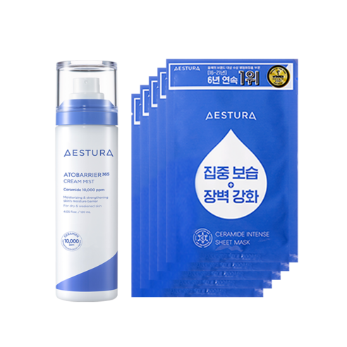 에스트라 아토베리어 365 크림 미스트 120ml+마스크 5매, 1개, 120ml