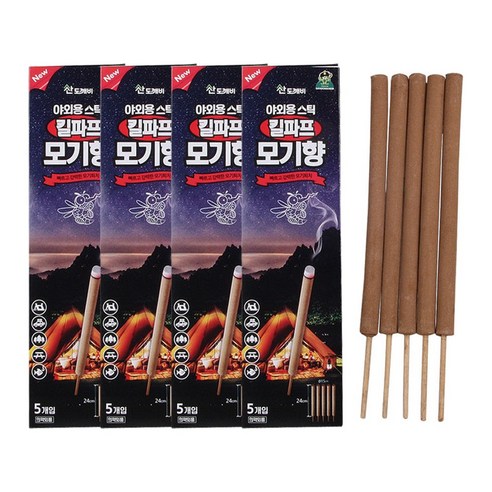 산도깨비 킬파프 야외용 스틱 모기향 5개입x10개/24개, 10개
