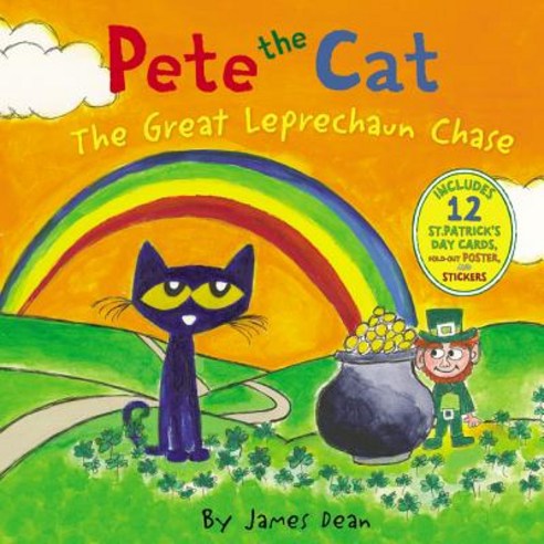 Pete the Cat:The Great Leprechaun Chase: Includes 12 St. Patrick''s Day Cards Fold-Out Poster ..., Harpercollins Childrens Books