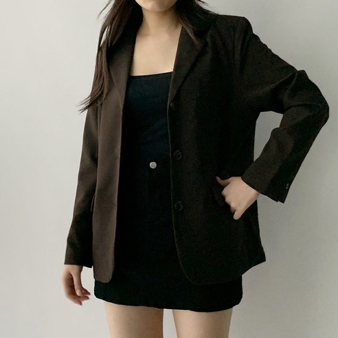 [기본템] 데이지클로젯 델리트 베이직 긴팔 오버핏 자켓 / 봄 가을 심플 루즈핏 여성 아우터 대학생 직장인 오피스룩 간절기 박스핏 보이핏 포켓 심플 데일리룩