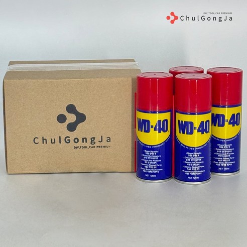 철공자 WD-40 120ml 방청 윤활제 WD40 방청제 더블유디 녹방지제, 4set