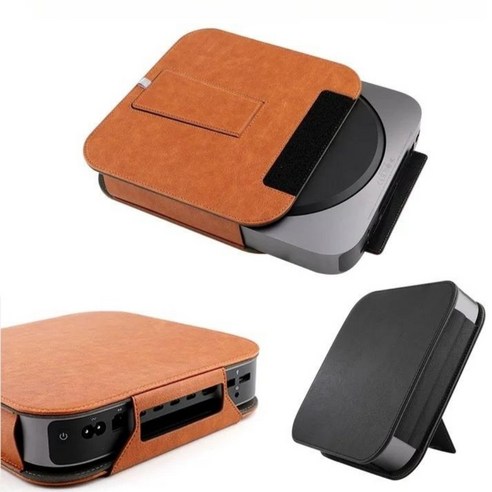 Mac Mini 맥미니 M1 보관 가방 보호 커버 휴대용 하드 케이스, 브라운