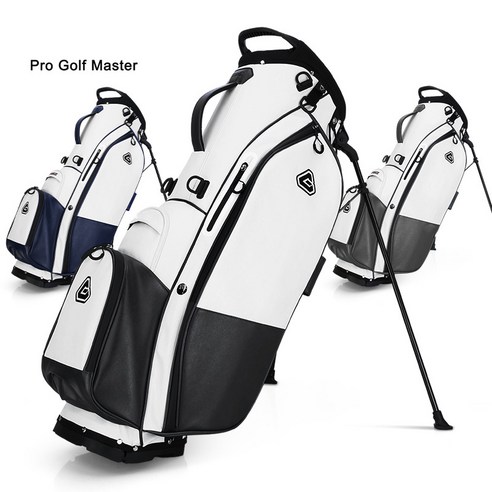Pro Golf Master 경량스포티 골프 스탠드백, 화이트+블루