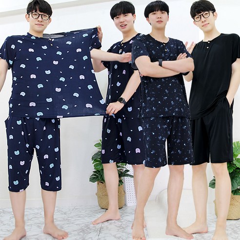 땀 걱정 없이 시원한 여름밤, 하랑이플 쿨 남성 잠옷으로 꿀잠 예약!