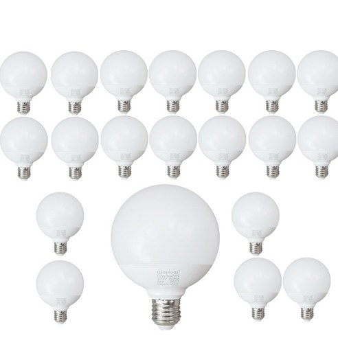 데이타임 LED 숏타입 볼전구 G95 12W 20개입, 주광색, 20개