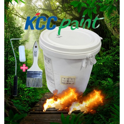 kcc숲으로 정품 방염도료(투명/무광) 방염 필증 EAAI IC 35754 교부(제출용)+도구, 무광(투명) 목재용, 1개 수성페인트