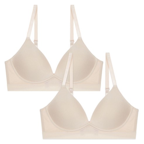 엘라운지 1+1 75AB~100AB 레이온 노와이어 브라, 스킨베이지, 100AB