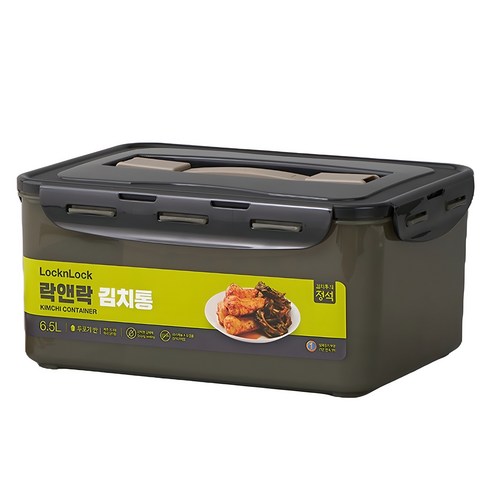 락앤락 김치통 원핸들 카키, 1개, 6.5L