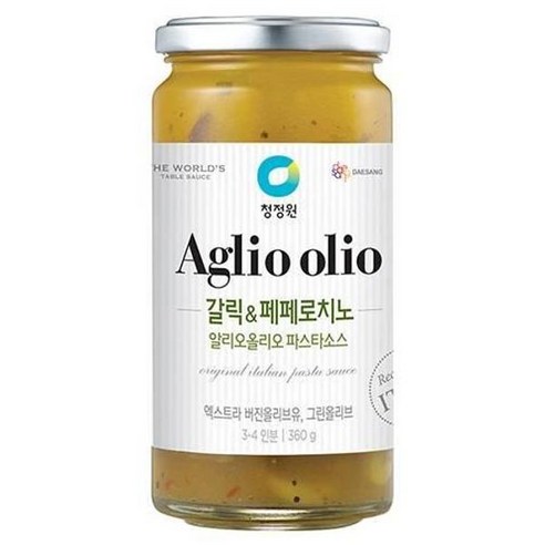 청정원 알리오올리오 파스타소스 갈릭&페페로치노, 1개, 360g