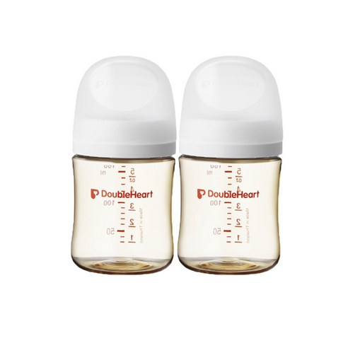 더블하트 PPSU 젖병 트윈팩(2입) 베이직 모먼트 디어프렌즈, 1개, 160ml, 제뉴인화이트