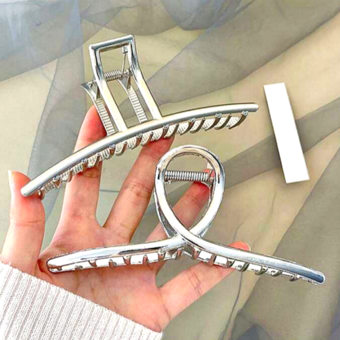 니즈유 빅사이즈 광폭 메탈 집게핀: 당신의 스타일을 완성하는 마지막 터치 실버집게핀