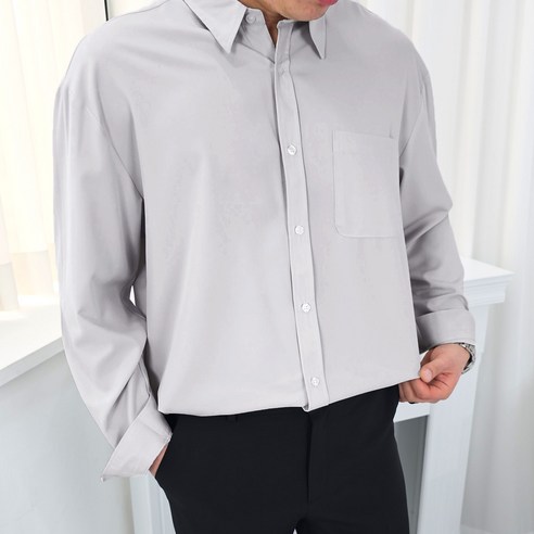 디알엠 남자 셔츠 오버핏 링클프리 구김없는 셔츠 빅사이즈 M~4XL