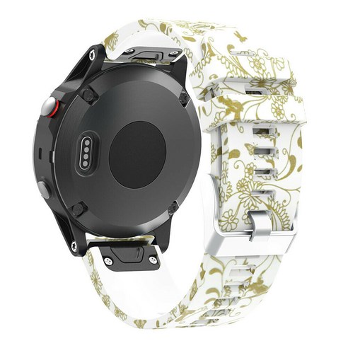 Garmin Fenix 5 5Plus 6 6Pro Sapphire Solar 스트랩 가민 QUICKFIT 22mm 위장 프린트 실리콘 손목 밴드 퀵 릴리스 손목 시계줄, #5, Quick Fit 22mm