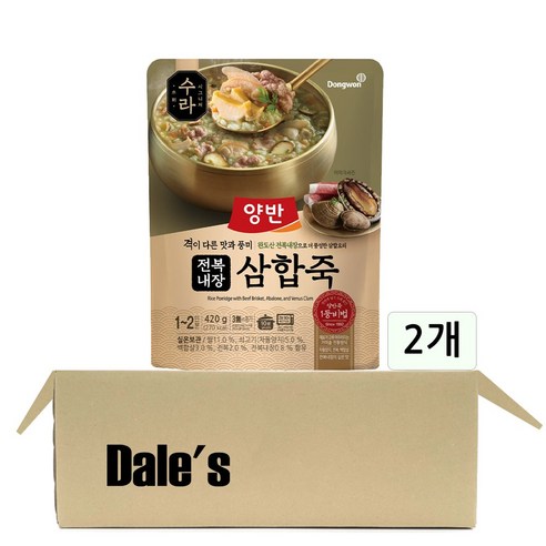 11905 데일즈기획 동원 전복내장 삼합죽, 420g, 2개