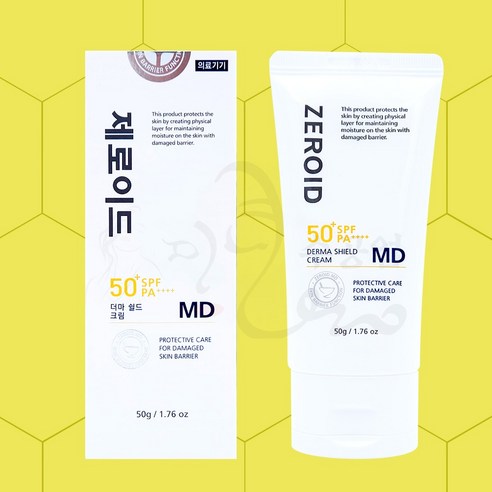 제로이드 선크림 더마쉴드크림 MD 제로이드md 엠디 혼합자차 SPF50+ PA++++, 1개