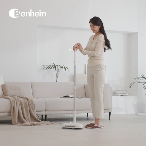 허리 굽힘 없이 묵은 때까지 완벽 제거! 벤하임 스팀 물걸레 청소기로 깨끗하고 편리한 청소를 경험하세요.