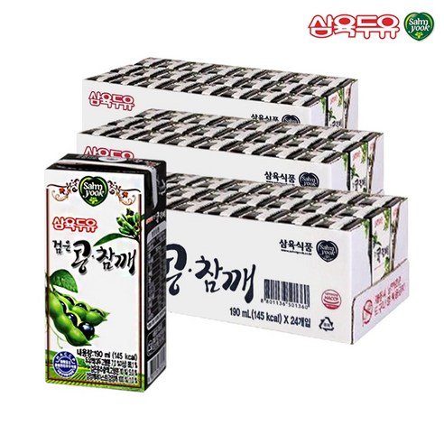 삼육두유 검은콩참깨두유, 190ml, 72개