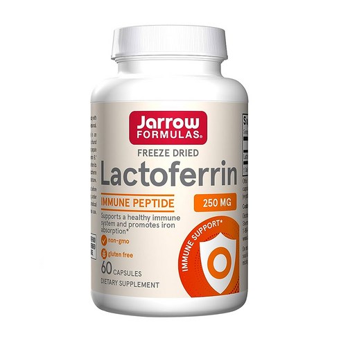 Jarrow Formulas 락토페린 250mg 60캡슐 2병, 60정, 2개.