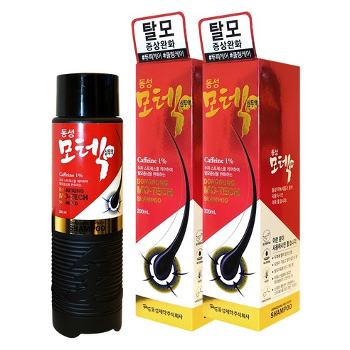 동성제약 모텍샴푸액 카페인함유 탈모증상완화 샴푸, 300ml, 2개