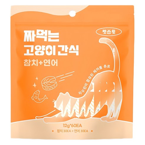 펫스윗 짜먹는 고양이 간식 60p, 연어+참치, 720g, 1개