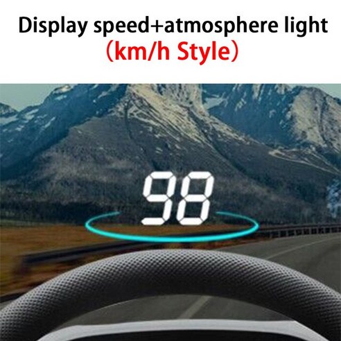 ZJCGO 자동차 HUD 디스플레이 프로젝터 알람 헤드 업 속도계 앞 유리 BMW 5 시리즈 F10 F11 F07 2010, [03] km h light, 03 km h light