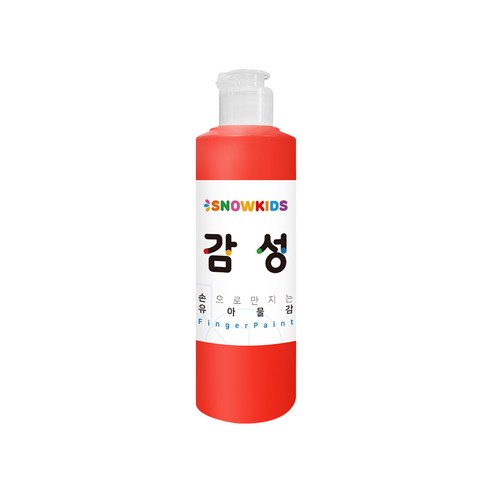 감성물감 250ml 낱색 스노우키즈 핑거페인트 유아물감 촉감놀이 물감놀이 미술놀이, 1개, 감성물감250ml(흰색)