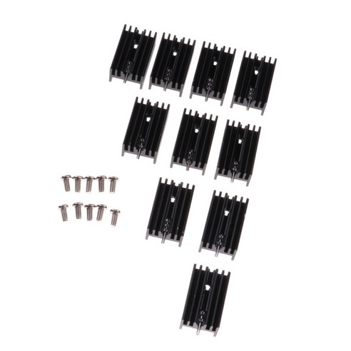 TO-220 MOSFET 트랜지스터용 15x11x25mm알미늄 방열판, {"사이즈":"15x11x25mm"}, {"색상":"블랙"}, {"수건소재":"알루미늄"}