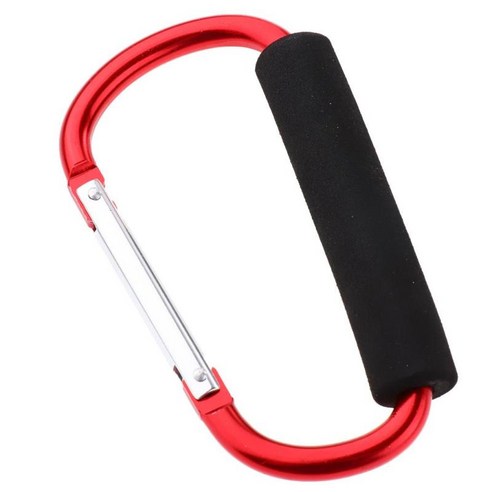 D 링 Carabiner 빠른 매달려 버클 거품 키 체인 클립 후크 레드, 알루미늄 합금