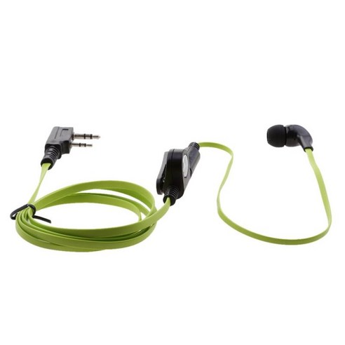 2핀 범용 인이어 이어폰 이어버드 헤드폰 헤드셋 플랫 케이블 와이어, 녹색, 설명, 설명