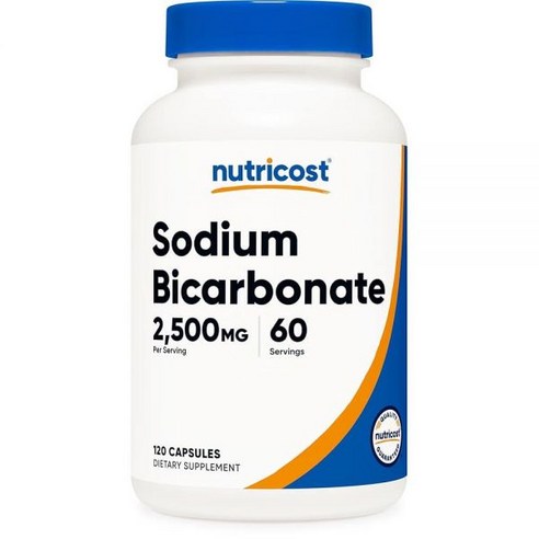 뉴트리코스트 중탄산나트륨(2,500mg) 120캡슐 - GMO 프리, 글루텐 , 60인분