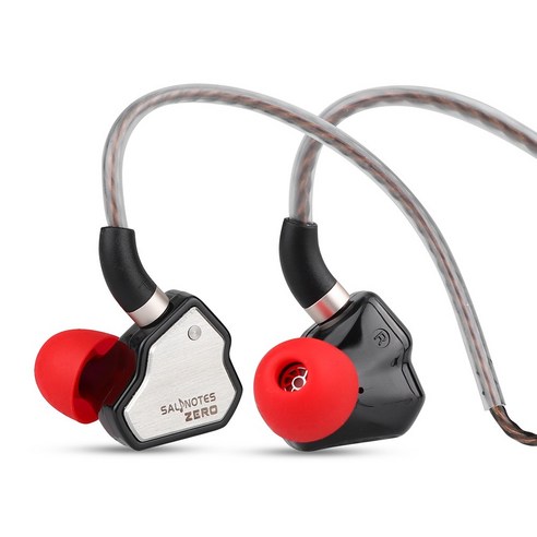 7Hz 살노트 제로 10MM 다이내믹 드라이버 하이파이 인이어 이어폰, 검은색, 마이크 포함(Type C)