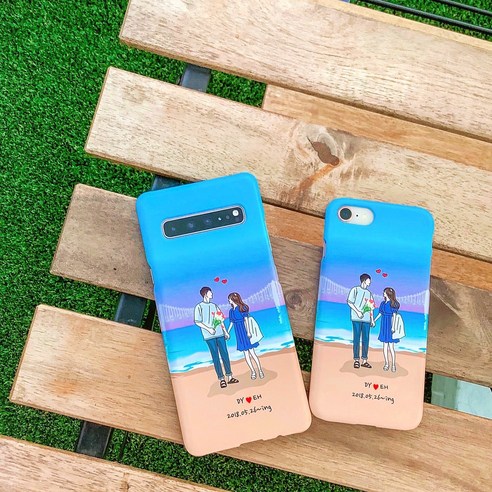 사랑의 추억을 영원히 간직하는 맞춤형 드로잉 커플 폰 케이스