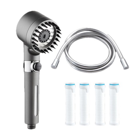 생활행복 고압 수압상승 필터 샤워기 헤드, 샤워기헤드와 호스, 1개
