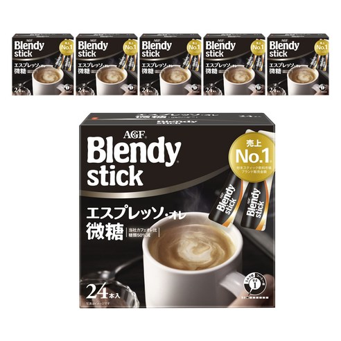 블랜디 스틱 에스프레소 오레 약간 단 맛, 24개입, 6개, 6.2g