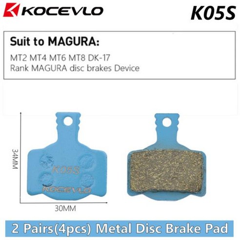 전기자전거유압브레이크 Kocevlo-MTB 유압 디스크 금속 브레이크 패드 b01s SRAM AVID HAYES Magura 줌 사, 04 K04S 2Pair