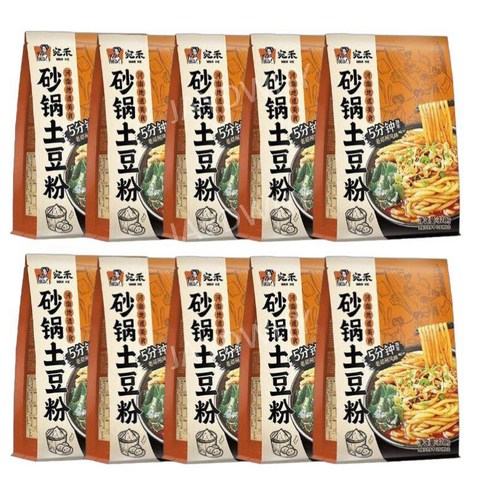 [고품질 중국식품 직배송] 완허 즉석 투도우펀 중국감자면 마라탕 마라샹궈 간편식 감자면 원산지 중국, 10개, 320g
