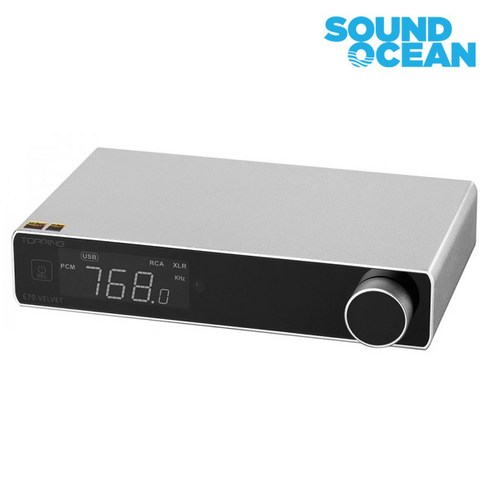 토핑 하이파이 USB 덱 컨버터 헤드폰 앰프 TOPPING HI-FI USB DAC Converter, E70 Velvet 실버