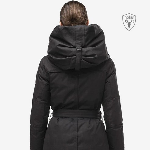 노비스 23FW ASTRID 화이트 덕다운 여성 패딩 파카 BK