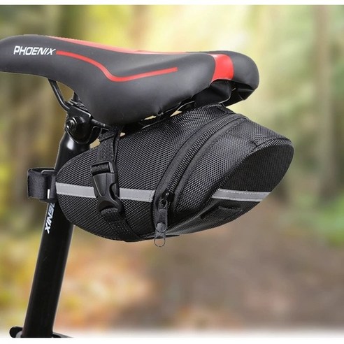 라이노워크 자전거 안장가방 2.5L 방수 새들백 TF551, 블랙, 1개