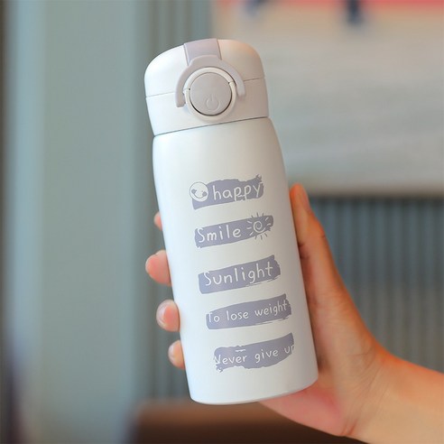 ZZJJC 아이디어 보온병 아이디어 텀블러 아웃도어 보온병, 해피 보온, 360ml