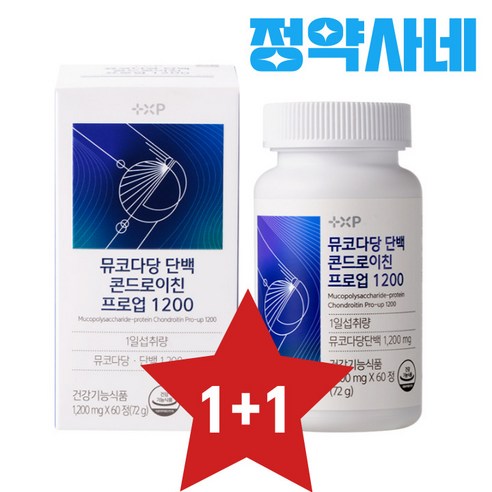 뮤코다당 단백 콘드로이친 프로업1200 한달분 60알, 2개, 60정