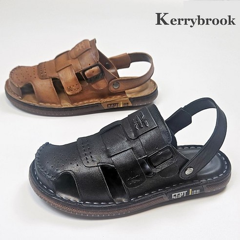 케리브룩/ 고급 통가죽 남성샌들 케주얼샌들 슬리퍼겸용 기능성샌들 미끄럼완벽예방