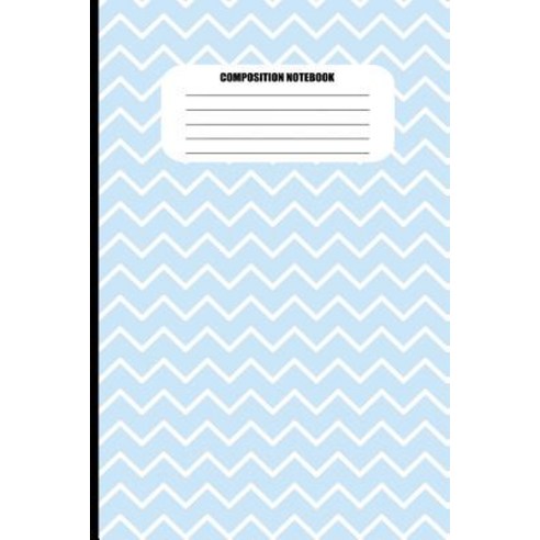 (영문도서) Composition Notebook: Light Blue with White Zig Zags (100 Pages ...