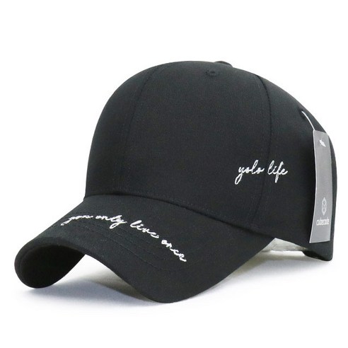 베이직엠 남성 여성 야구모자 볼캡 면 YOLO LIFE