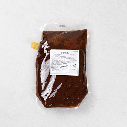유니푸드 불닭소스 2kg x 10봉 대용량 매운음식 핫소스 닭꼬지 참소스, 10개