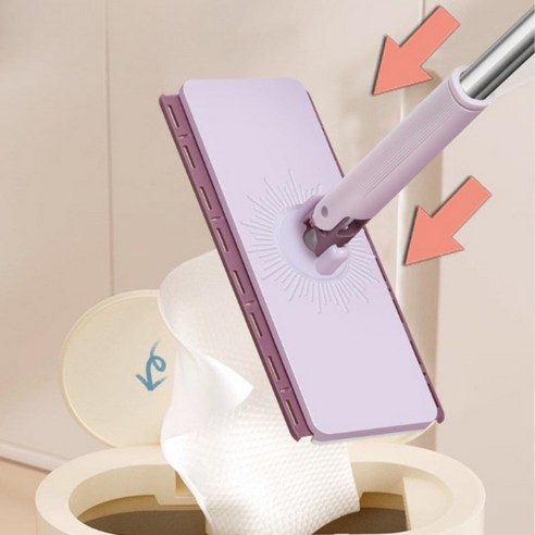 단 한 번의 터치로 시작되는 깨끗한 변화, 씨엠 원터치 물걸레 밀대